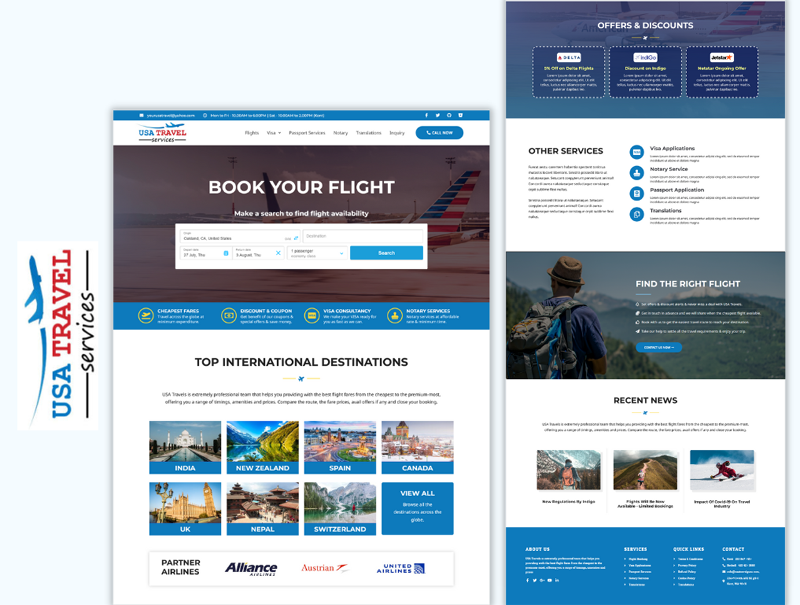 Travel website with wordpress in Seattle, USA